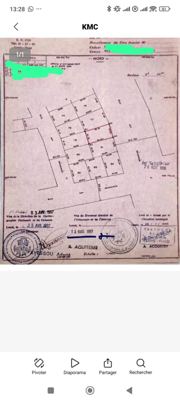 Terrain 600 m² en vente en bord du goudron à Agoè près du carrefour Bodjona – 110 000 000 FCFA
