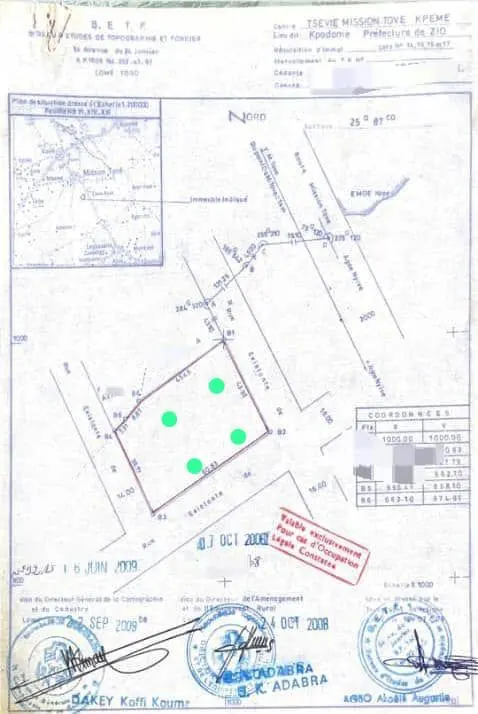 Terrain 4 lots en vente à Apessito, quartier La Paix – 14 millions FCFA par lot