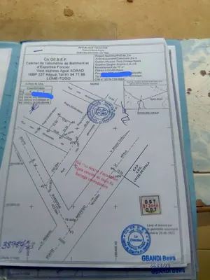 Terrain 3/4 de lot à vendre à Kpala – 8,5 millions FCFA à débattre