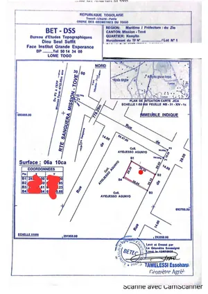 Terrain demi-lot clôturé en vente à Legbassito Kognito – 8,5 millions FCFA — photo 2