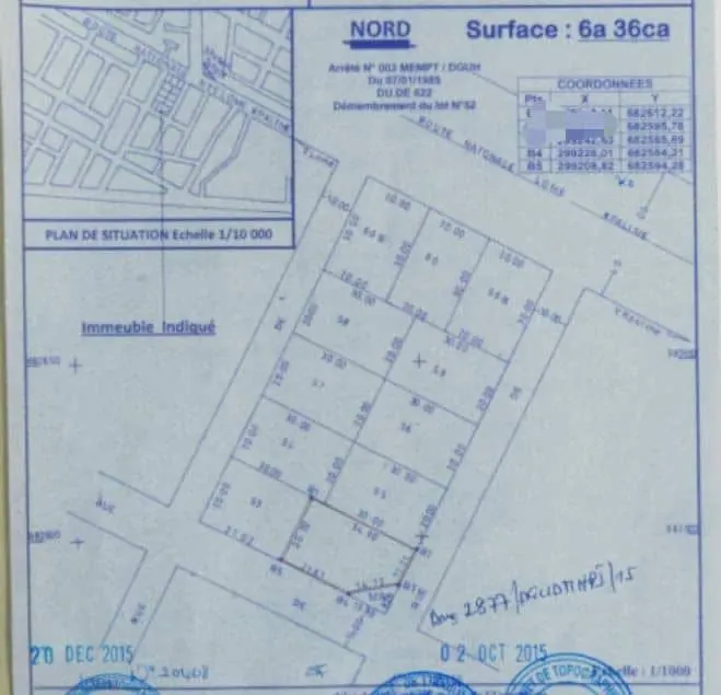Terrain 1 lot en vente à Adidogomé Avenou – 65 millions FCFA