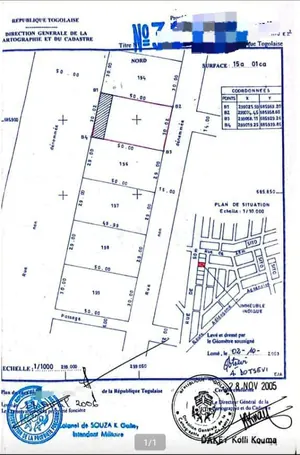 Terrain 1501 m² en vente au bord du goudron à Avédji Jourdain – 375 millions FCFA