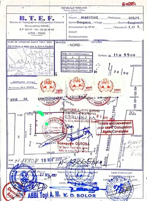 Terrain 1 lot (600 m²) en vente au bord du grand contournement à Dangbessito Kpalamonou – 60 millions FCFA — photo 5