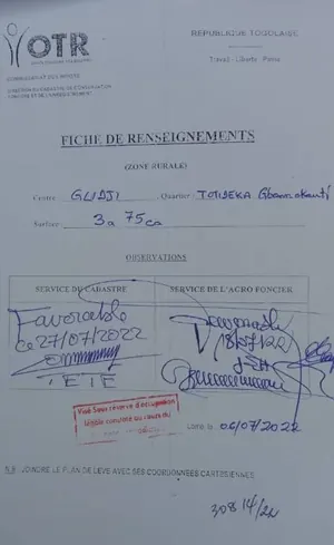 Terrain demi-lot à vendre à Tontideka, Aneho – 1,5 million FCFA