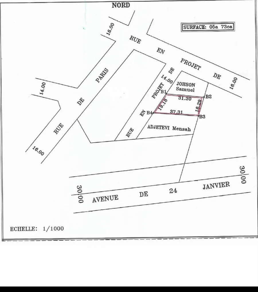 Terrain à vendre à Assivito Adoboukomé, Fréau Jardin, à 50 mètres du goudron – 260 millions FCFA