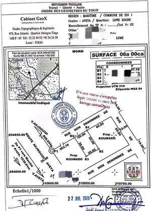 Terrain demi-lot en vente à Avéta – 5 millions FCFA