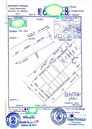 Terrain demi-lot en vente à Agoè Legbassito Bokokpo – 12 millions FCFA