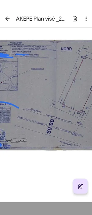 Terrain 3 lots de 1800 m² en vente à Zanguéra Aképédo – 11,7 millions FCFA le lot — photo 2