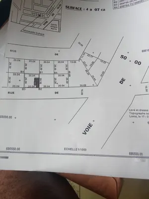 Terrain 407 m² en vente à Agoè Lycée – 45 millions FCFA — photo 2