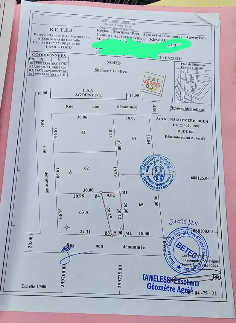 Maison 2 chambres 160 m² en vente à Agoe Minamadou – 20 millions FCFA