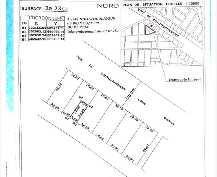 Maison 2 chambres en vente en bord de goudron à Agoè – 25 000 000 FCFA