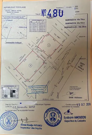 Terrain de plus de 5 lots en vente à Kpala-Djigbé – 12 millions FCFA le lot