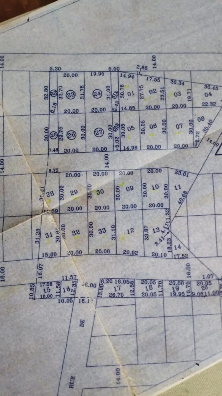 Terrain 7 lots en vente à Kovié Ananissimé – 4 millions FCFA le lot