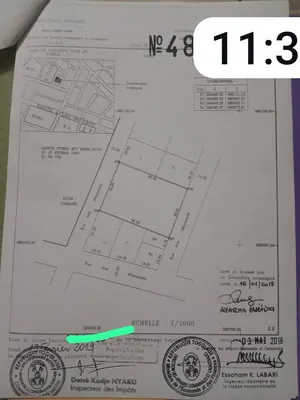 Terrain 1800 m² en vente à Adidogomé Sagbado – 45 millions FCFA à débattre