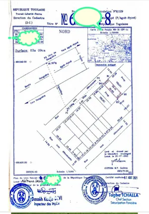 Terrain demi-lot à vendre à Legbassito Bokokpo – 13 millions FCFA