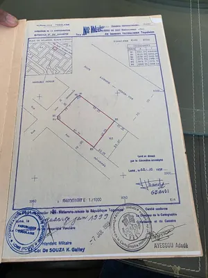 Terrain 4 lots en angle de rue à vendre en bord du goudron de la CEDEAO à Agoé Sogbossito – 350 millions FCFA