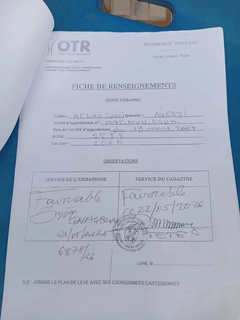 Terrain 300 m² clôturé à vendre à Avedji – 14,5 millions FCFA