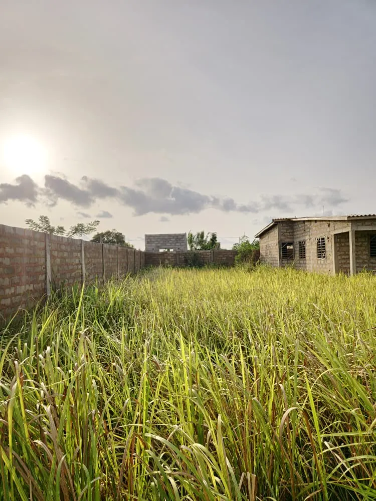 Terrain demi-lot clôturé en vente à Legbassito Kognito – 8,5 millions FCFA