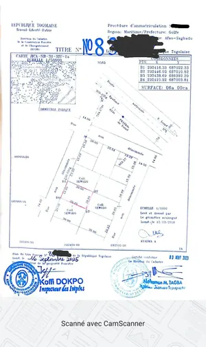 Terrain 1 lot de 600 m² à vendre à Gbomamé – 25 millions FCFA