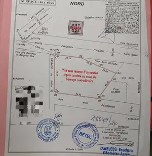 Terrain 10 lots en vente à Zanguéra – 550 millions FCFA