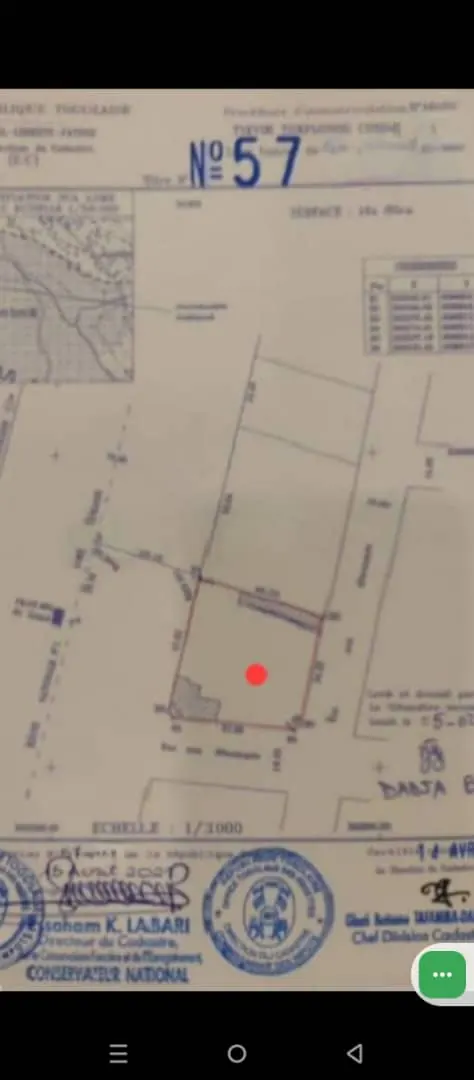 Terrain 1400 m² en vente en bordure de goudron à Togblekopé – Tsikplonou – 160 millions FCFA