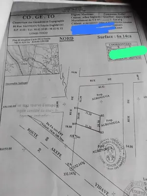 Terrain demi-lot 312 m² en vente à Adidogomé Segbé Akoto – à partir de 5 500 000 FCFA — photo 2