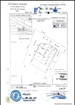 Terrain 1 lot de 600 m² en vente à Soviépé – 35 millions FCFA