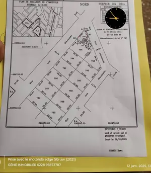 Terrain 226 m² en vente en angle de rue à Vakpossito – 16 millions FCFA
