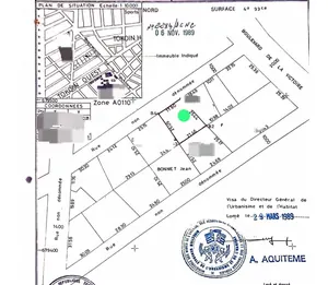 Terrain 500 m² en vente à Tokoin Casablanca – 94 millions FCFA