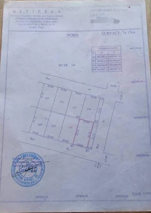 Terrain de 715 m² en vente à Kegué – 55 millions FCFA