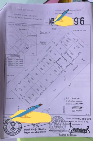 Terrain 1 lot (600 m²) en vente à Léo2000 – 45 millions FCFA