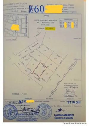 Terrain 1 lot clôturé à vendre à Cacaveli Zone LNBTP – 60 millions FCFA — photo 2