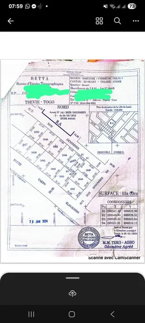 Vente d'un terrain à Avédji Léo 2000, demi-lot clôturé de 300 m², à 80 m du goudron – 25 millions FCFA — photo 4