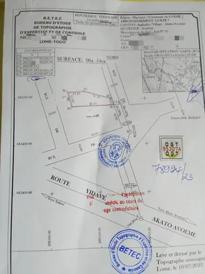 Terrain 1 lot en vente à Akato Lycée Candide – 12 millions FCFA — photo 2