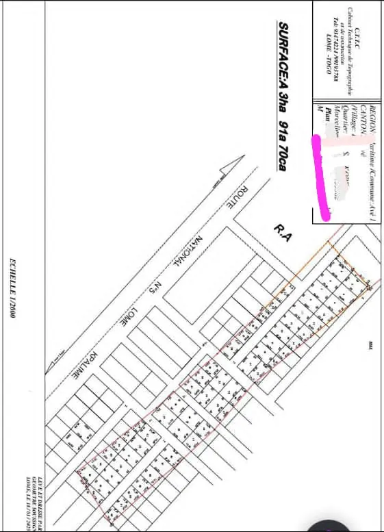 20 lots de terrain en vente à Kévé – 3 millions FCFA le lot