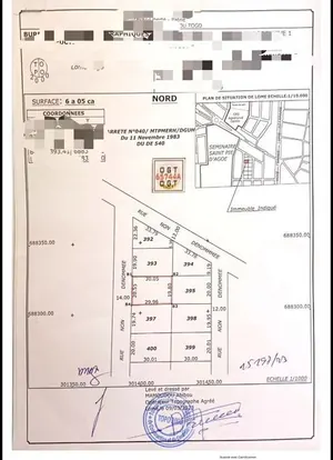Terrain demi-lot 300 m² en vente à Agoè Carrefour Bleu – 25 millions FCFA