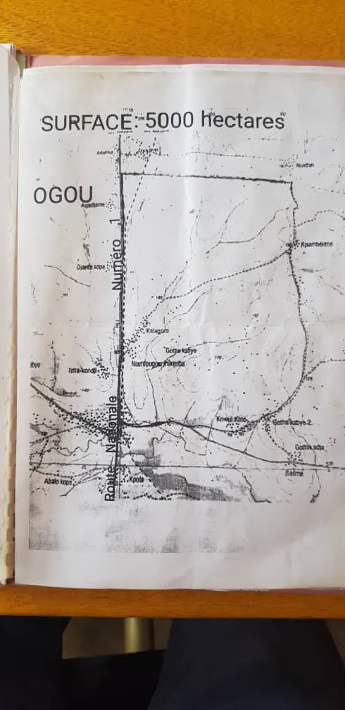 Terrain de 5000 hectares en vente en bordure de la RN1 Lomé–Dapaong à Wahala – 2 500 000 FCFA l'hectare