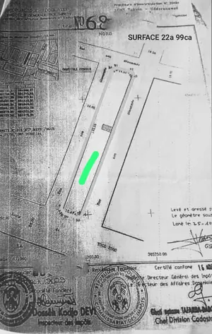 Terrain de 3 lots 3/4 en angle de rue, clôturé, bord du goudron à Kégué – 200 millions FCFA