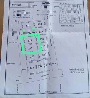 Terrain 2 lots de 1200 m² à vendre à Klikamé, Lomé – 100 millions FCFA