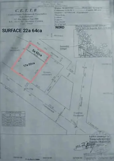 Terrain 2264 m² en vente en bordure du goudron à Attiégou – 300 millions FCFA