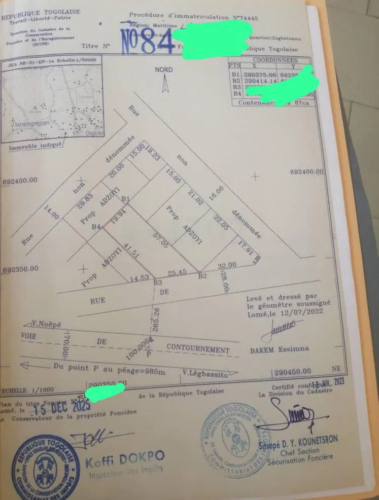 Terrain 1,5 lot à vendre à Zanguéra Zogbétonou, près du contournement – prix au lot à débattre