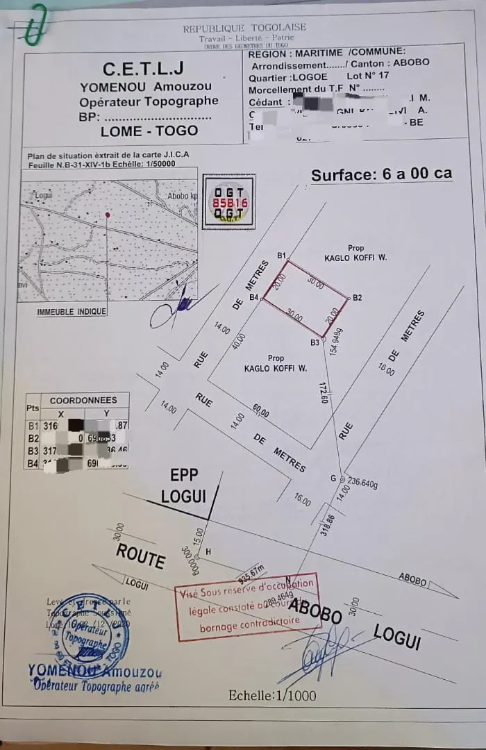 Vente d'un terrain à Abobo Logui, demi-lot – 3,5 millions FCFA