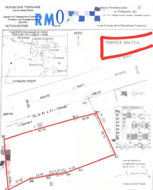 11 lots 5 pièces 6651 m² en vente à Kovié Dzemeké – 45 millions FCFA