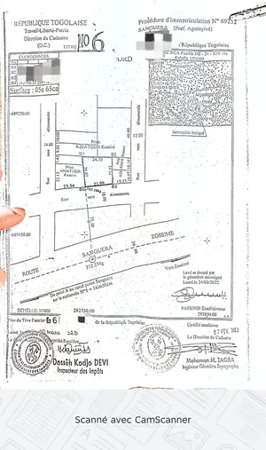 Terrain 569 m² en vente à Zanguera (Jolie Cœur), Lomé – 25 millions FCFA le lot