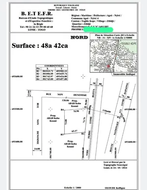 Terrain 8 lots à vendre à Agoè Togo-Brique – prix à partir de 40 millions FCFA le lot — photo 2