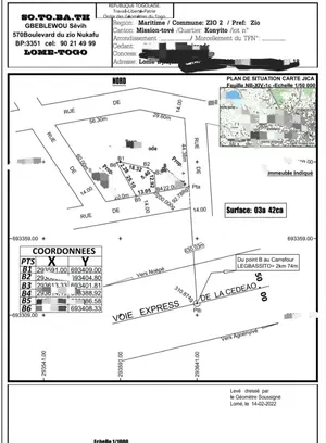 Vente d'un terrain à Légbassito Zovadjin, 342 m², clôturé, derrière Pharmacie Gratitude – 13 millions FCFA — photo 4