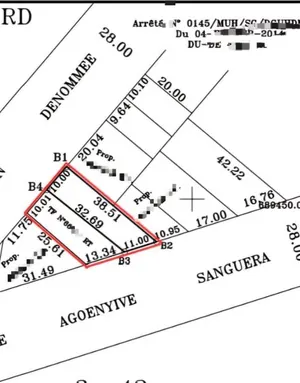 Vente d'un terrain à Agoè Logopé, 642 m², angle de rue, titre foncier personnel – 40 millions FCFA