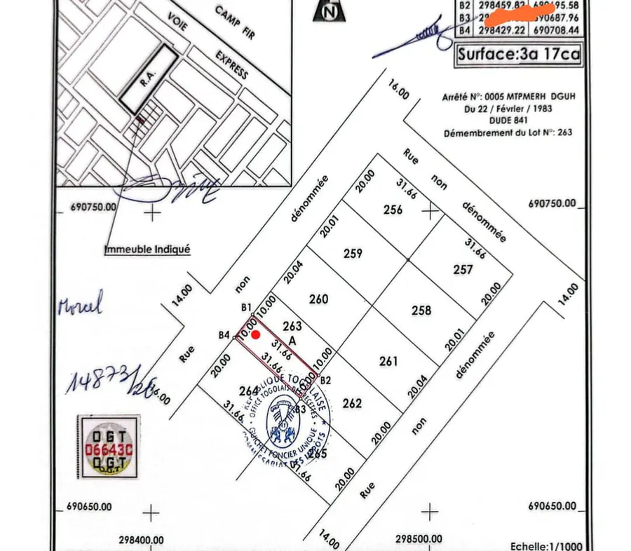 Terrain demi-lot en vente à Agoé Sogbossito Annokui – 15 millions FCFA