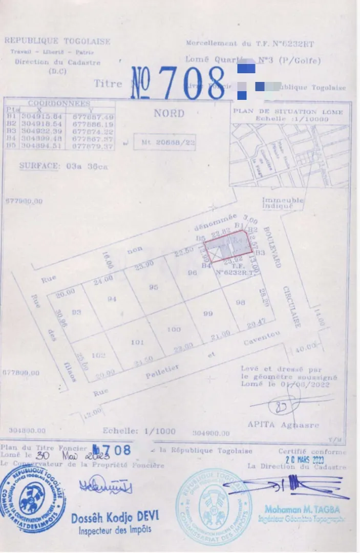 Immeuble R+1 de 336 m² en vente en bordure de goudron à Dékon – 400 millions FCFA