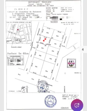 Terrain 600 m² en vente à Zanguera Ancien Péage, vue sur goudron Lomé-Kpalimé – 17 millions FCFA le lot